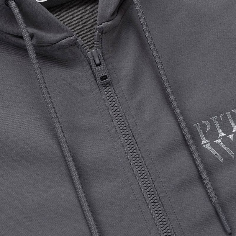 Bluză pentru bărbați Pitbull World Sweatshirt Zip Hooded graphite 9