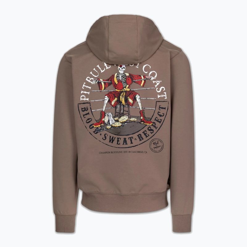 Bluză pentru bărbați Pitbull Bloodline 2 Sweatshirt Zip Hooded brown savana 6
