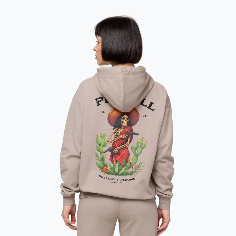 Bluză pentru femei Pitbull Bullets & Blooms Hooded sand savana 3