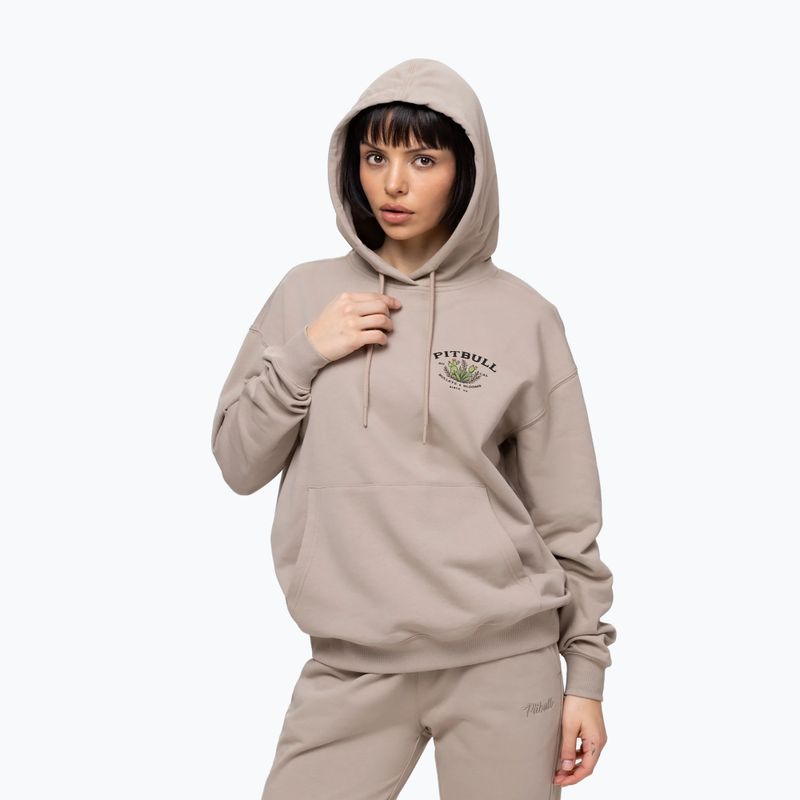 Bluză pentru femei Pitbull Bullets & Blooms Hooded sand savana 4