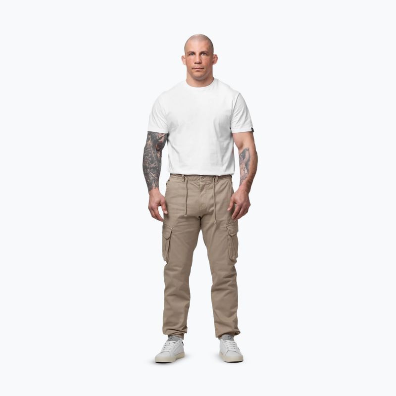 Pantaloni pentru bărbați Pitbull Proctor Drawstring Jogger Cargo light sand 2