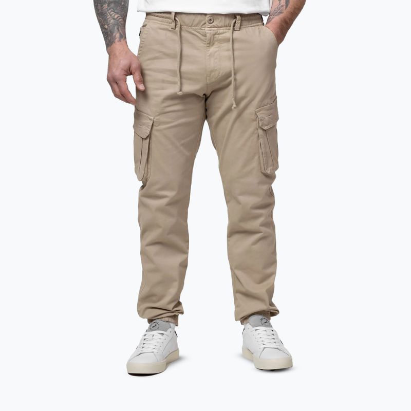 Pantaloni pentru bărbați Pitbull Proctor Drawstring Jogger Cargo light sand 4