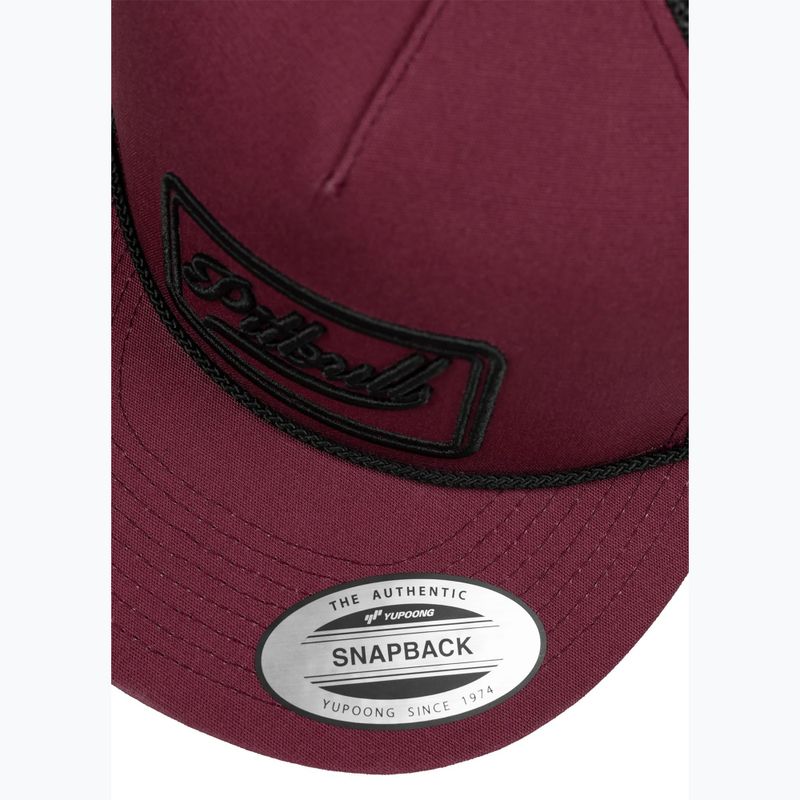 Șapcă pentru bărbați Pitbull Original 1989 burgundy/black 4