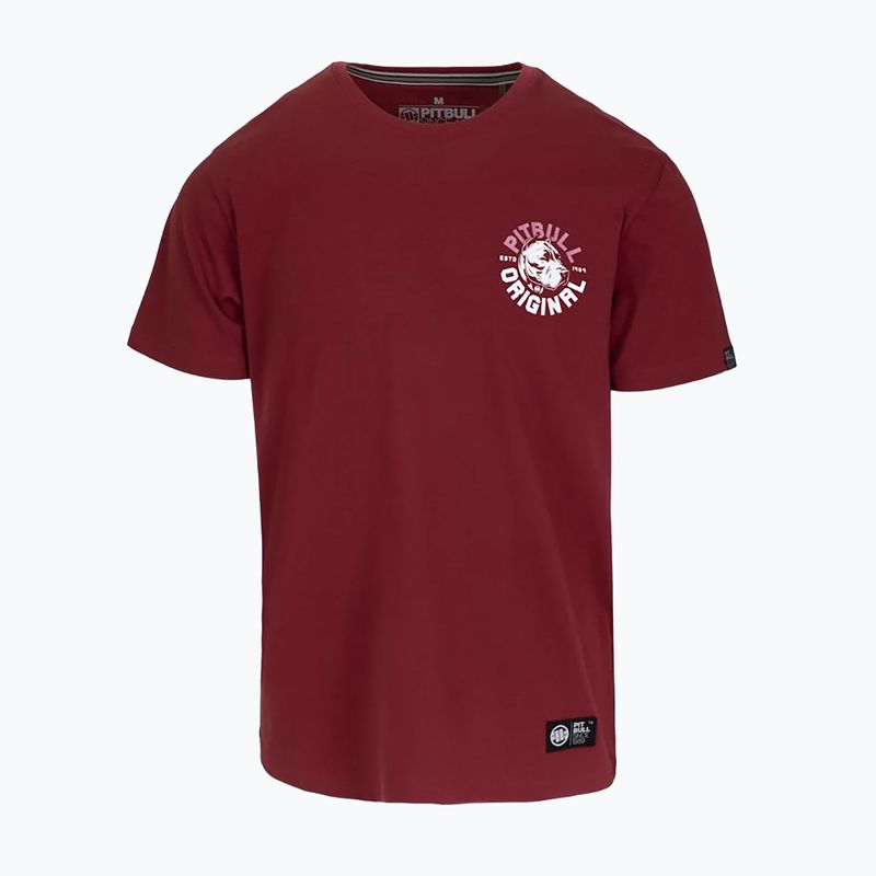Tricou pentru bărbați Pitbull Dog SD burgundy 4