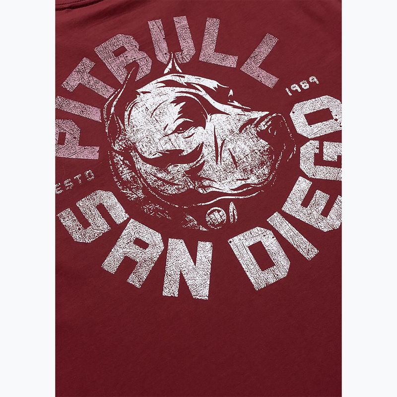 Tricou pentru bărbați Pitbull Dog SD burgundy 8