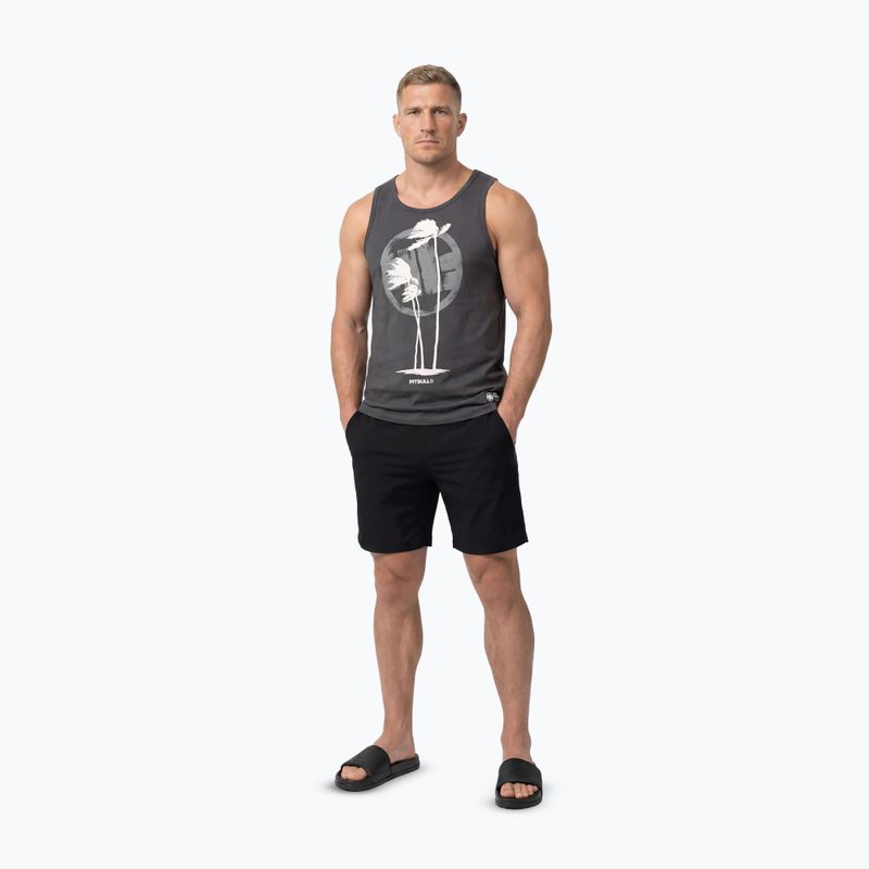 Tricou pentru bărbați Pitbull Palms Tank Top light sand 2