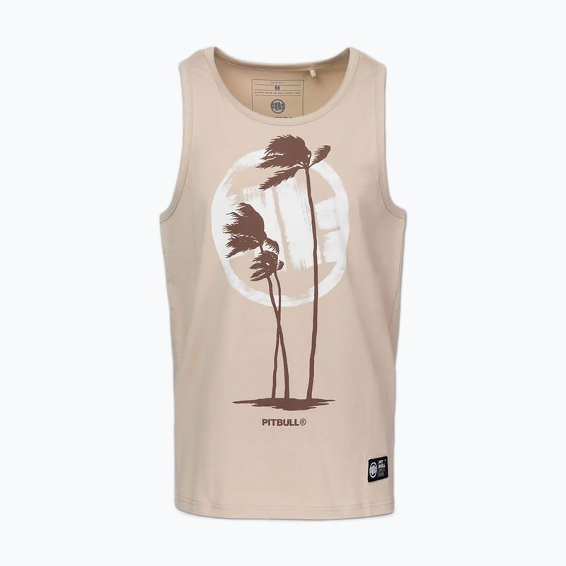 Tricou pentru bărbați Pitbull Palms Tank Top light sand 3
