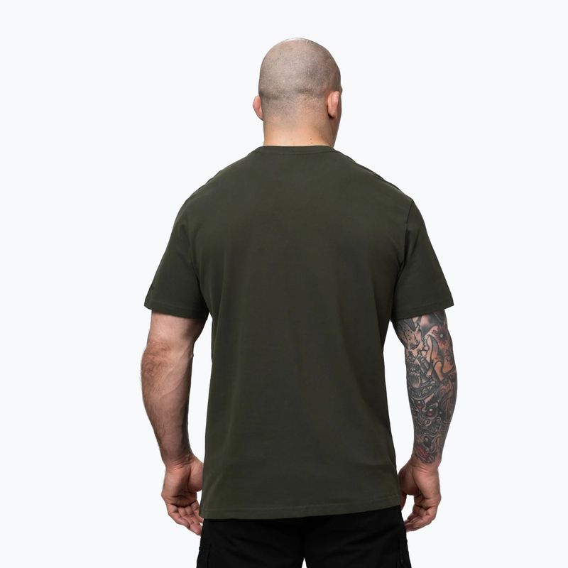 Tricou pentru bărbați Pitbull USA CAL Big Logo old green 3