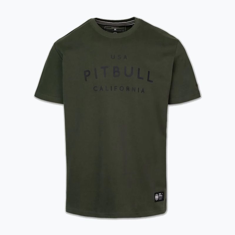 Tricou pentru bărbați Pitbull USA CAL Big Logo old green 4