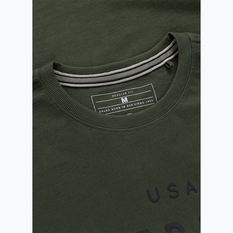 Tricou pentru bărbați Pitbull USA CAL Big Logo old green 6