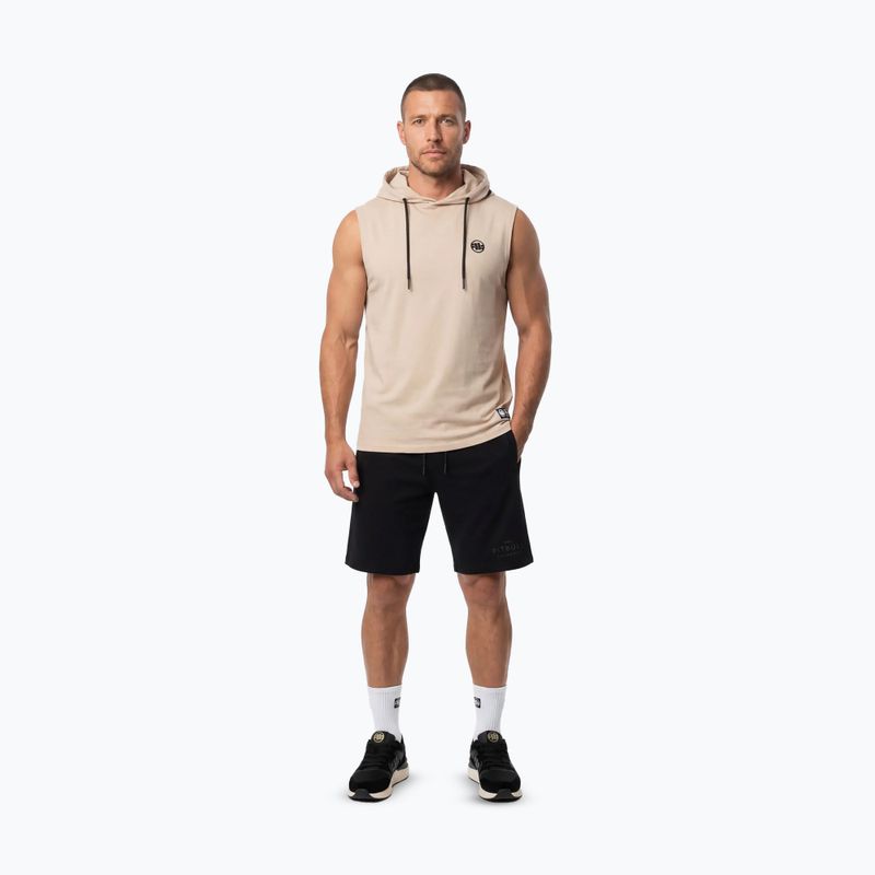 Bluză de antrenament pentru bărbați Pitbull Mercado Hilltop Sleeveless Hooded pale sand 2