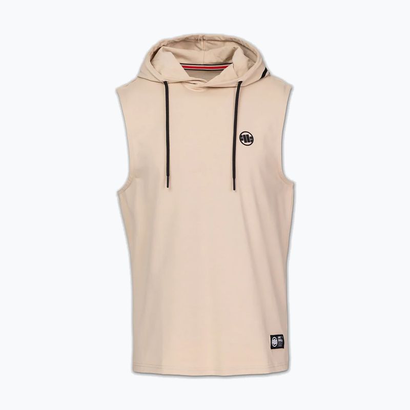 Bluză de antrenament pentru bărbați Pitbull Mercado Hilltop Sleeveless Hooded pale sand 3