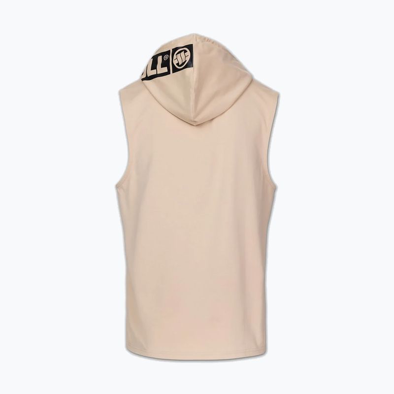 Bluză de antrenament pentru bărbați Pitbull Mercado Hilltop Sleeveless Hooded pale sand 4