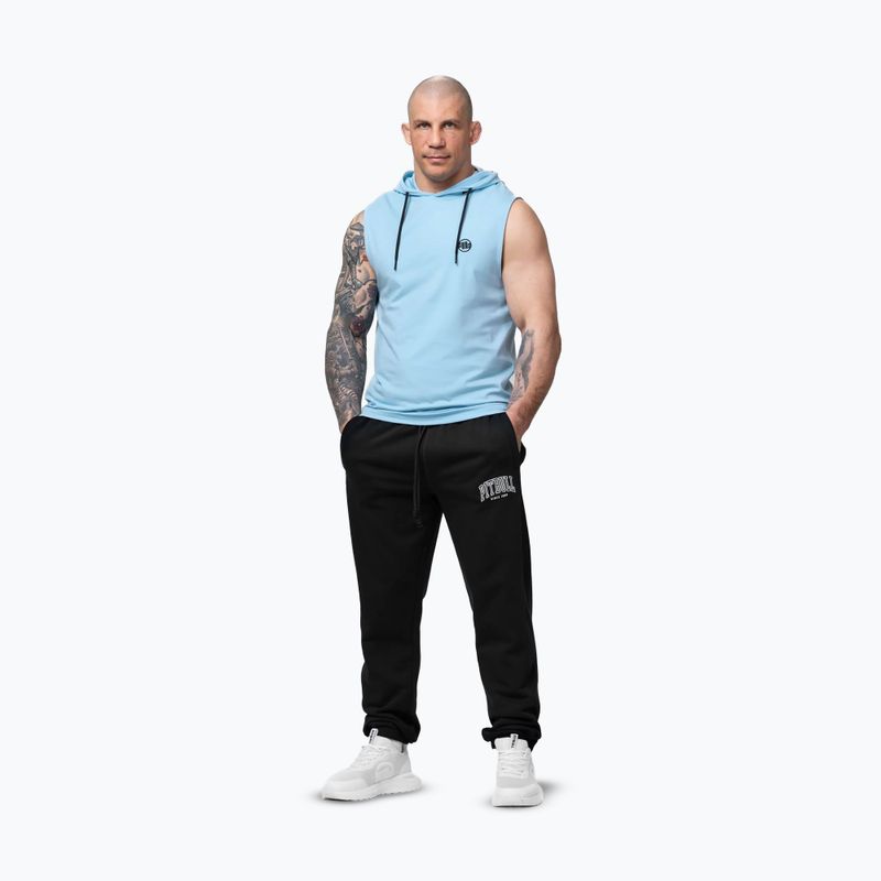 Bluză de antrenament pentru bărbați Pitbull Mercado Hilltop Sleeveless Hooded light blue 2