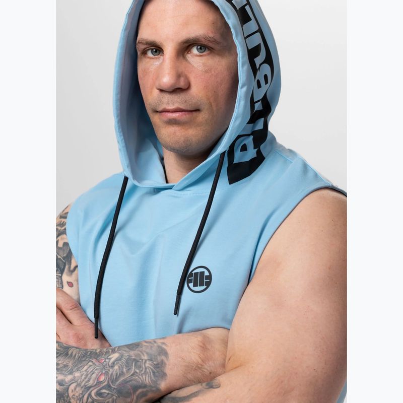 Bluză de antrenament pentru bărbați Pitbull Mercado Hilltop Sleeveless Hooded light blue 5