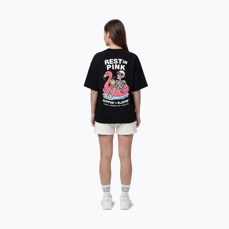Tricou pentru femei Pitbull Rest In Pink Oversize black 4