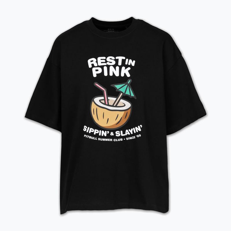 Tricou pentru femei Pitbull Rest In Pink Oversize black 5