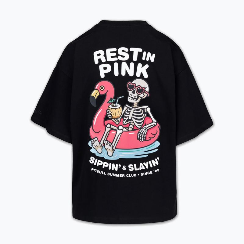 Tricou pentru femei Pitbull Rest In Pink Oversize black 6