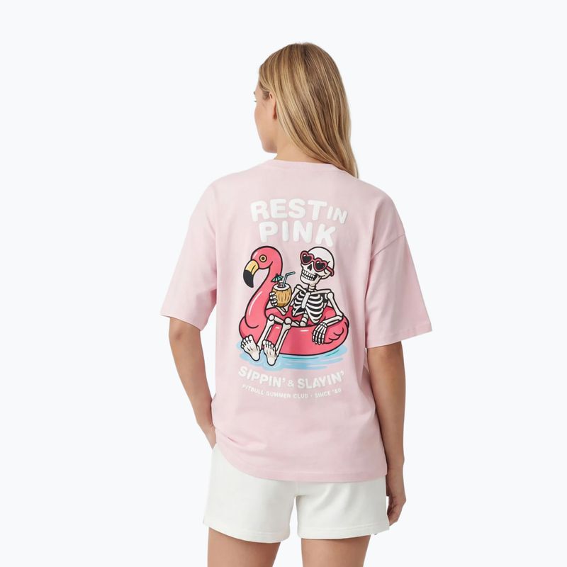 Tricou pentru femei Pitbull Rest In Pink Oversize strawberry cream 4