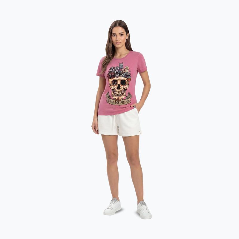 Tricou pentru femei Pitbull Dia De Los Perros washed pink 2