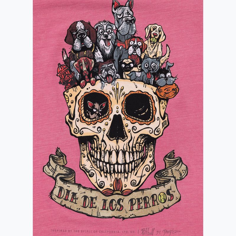 Tricou pentru femei Pitbull Dia De Los Perros washed pink 6