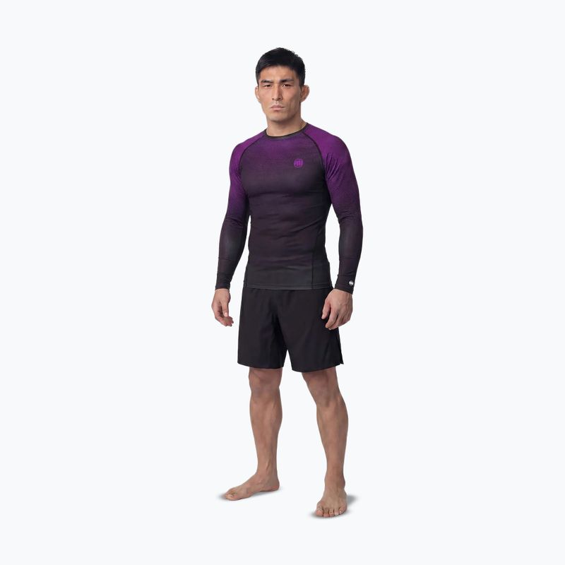 Rashguard cu mânecă lungă pentru bărbați Pitbull Belt Rashguard purple 2