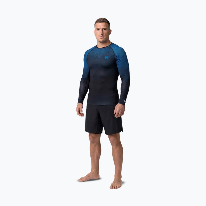 Rashguard cu mânecă lungă pentru bărbați Pitbull Belt Rashguard blue 2
