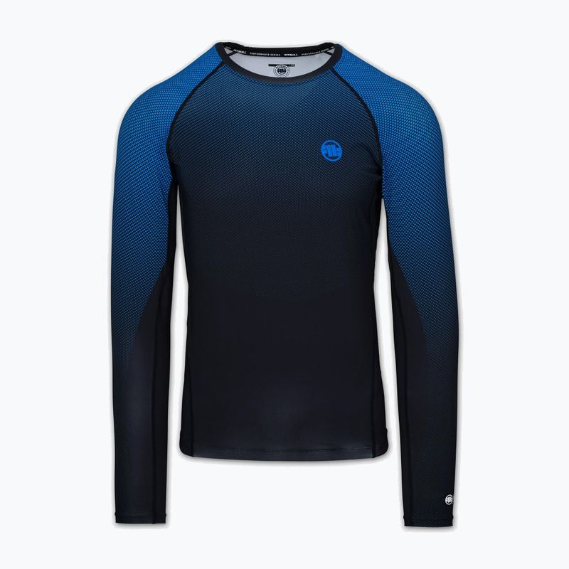 Rashguard cu mânecă lungă pentru bărbați Pitbull Belt Rashguard blue 3