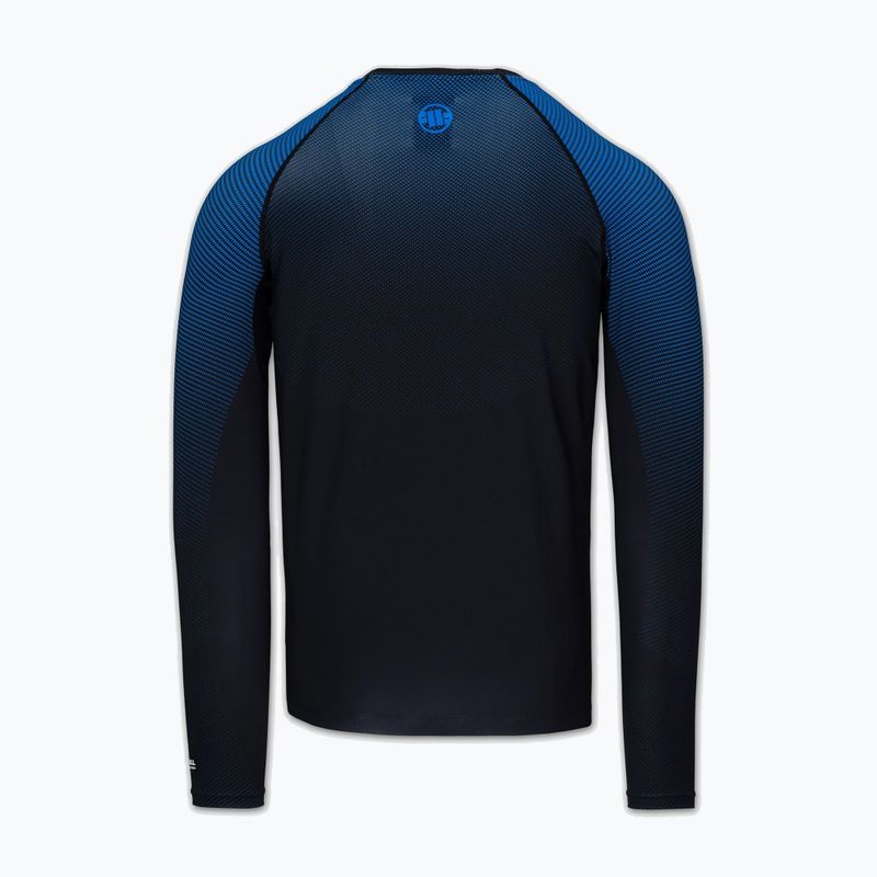 Rashguard cu mânecă lungă pentru bărbați Pitbull Belt Rashguard blue 4