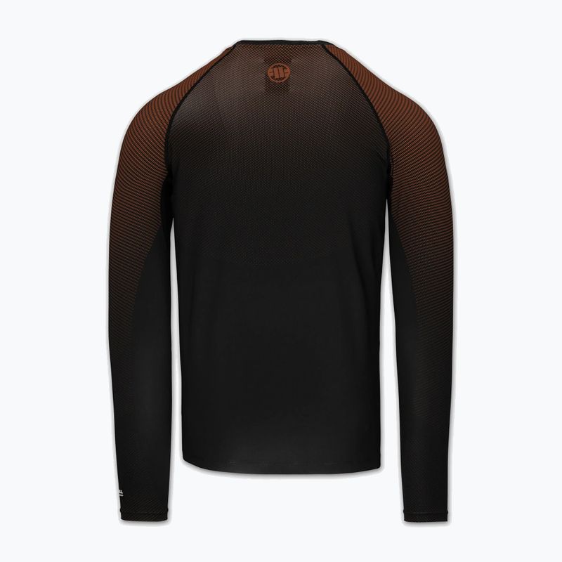 Rashguard cu mânecă lungă pentru bărbați Pitbull Belt Rashguard brown 4