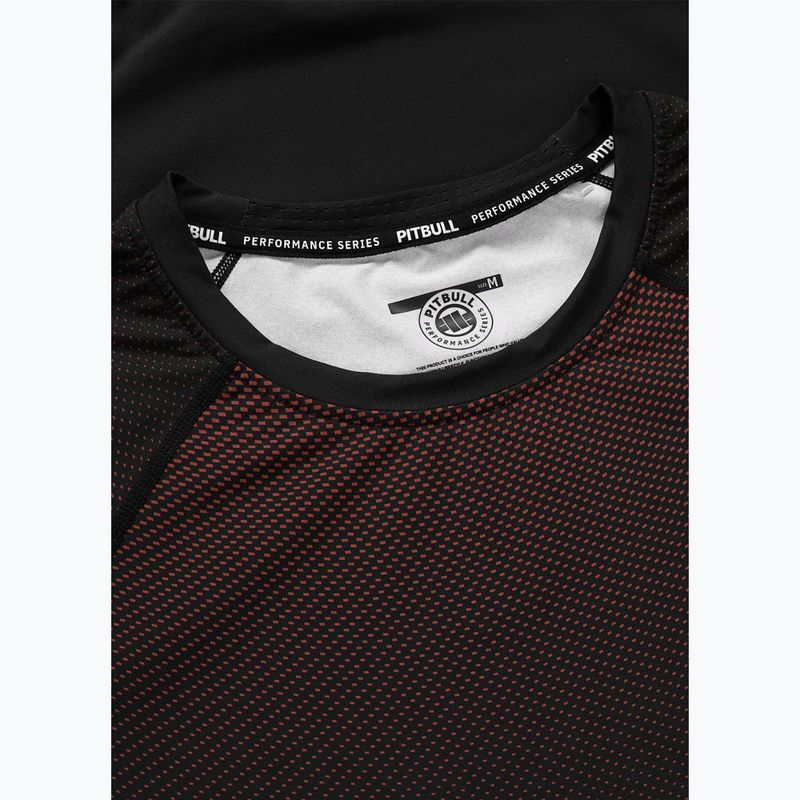 Rashguard cu mânecă lungă pentru bărbați Pitbull Belt Rashguard brown 5