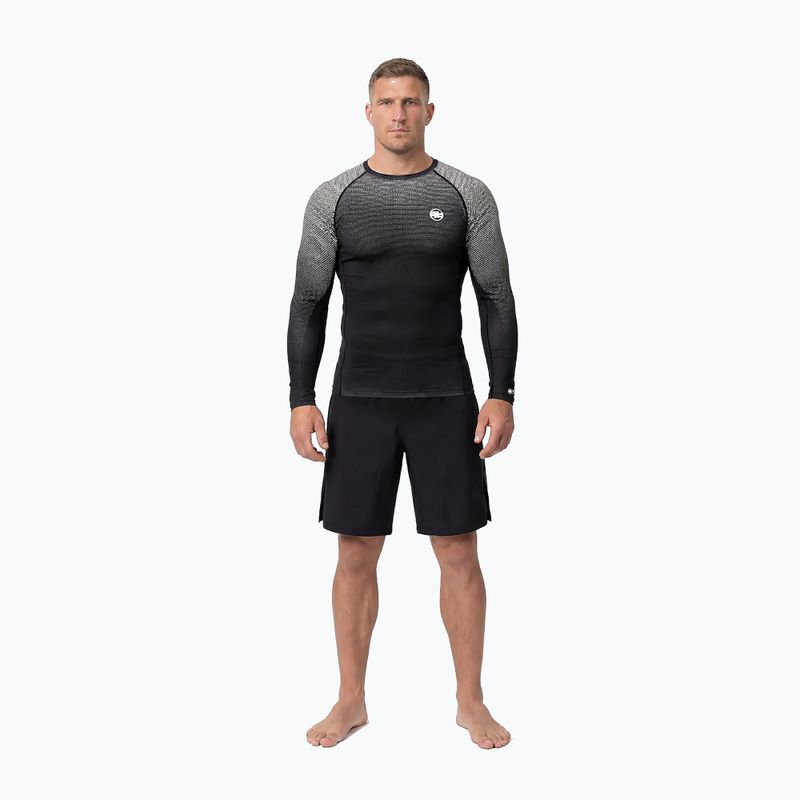 Rashguard cu mânecă lungă pentru bărbați Pitbull Belt Rashguard black 2