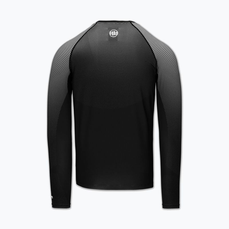 Rashguard cu mânecă lungă pentru bărbați Pitbull Belt Rashguard black 4
