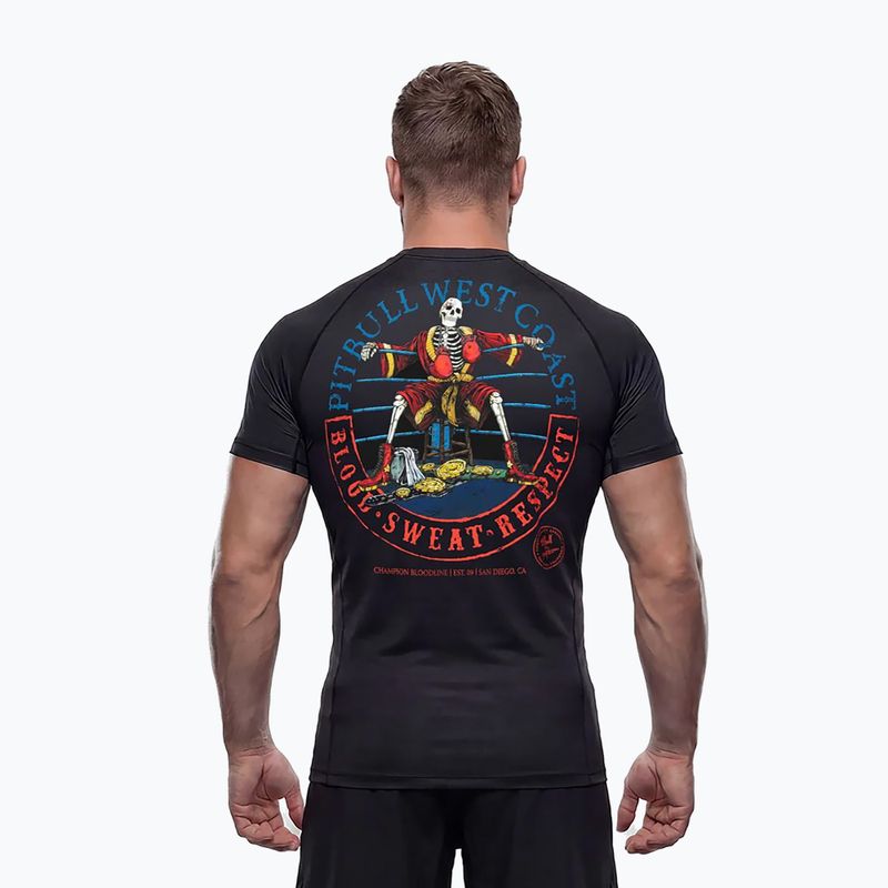 Rashguard cu mânecă lungă pentru bărbați Pitbull Champion Bloodline Rashguard black 4