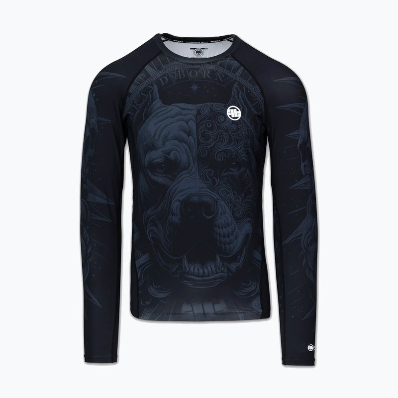 Rashguard cu mânecă lungă pentru bărbați Pitbull World Rashguard black 5