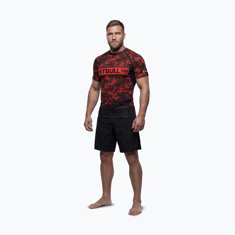 Rashguard pentru bărbați Pitbull Hex Camo Hilltop Rashguard red 2