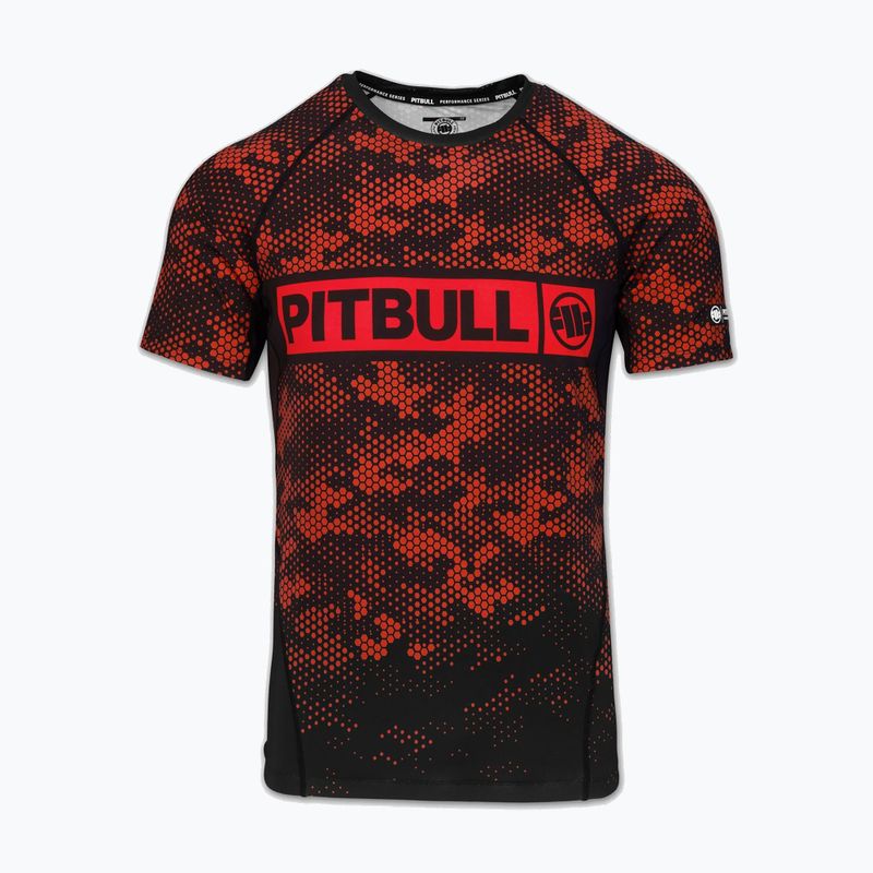 Rashguard pentru bărbați Pitbull Hex Camo Hilltop Rashguard red 3