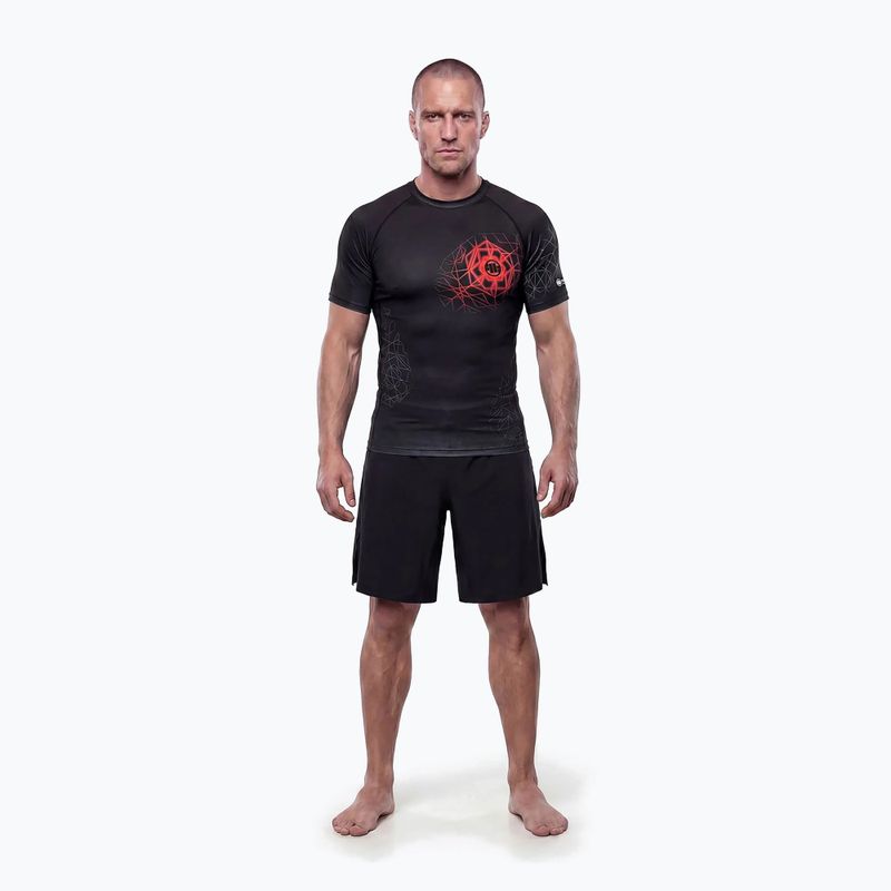 Rashguard pentru bărbați Pitbull Ray Rashguard fluo/red 2