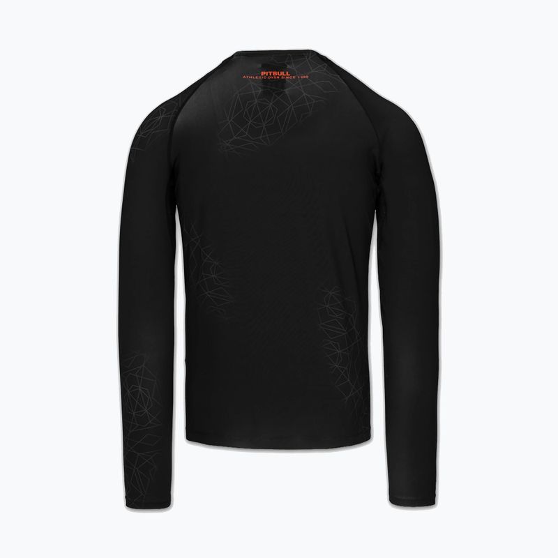 Rashguard cu mânecă lungă pentru bărbați Pitbull Ray Rashguard fluo/red 4