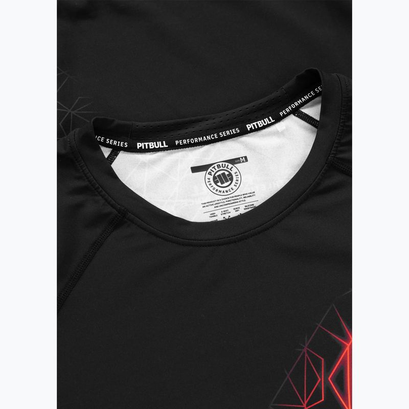 Rashguard cu mânecă lungă pentru bărbați Pitbull Ray Rashguard fluo/red 5