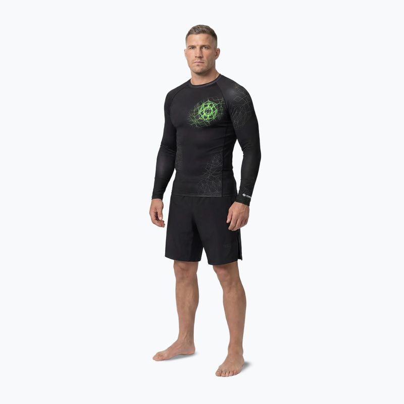 Rashguard cu mânecă lungă pentru bărbați Pitbull Ray Rashguard fluo green 2