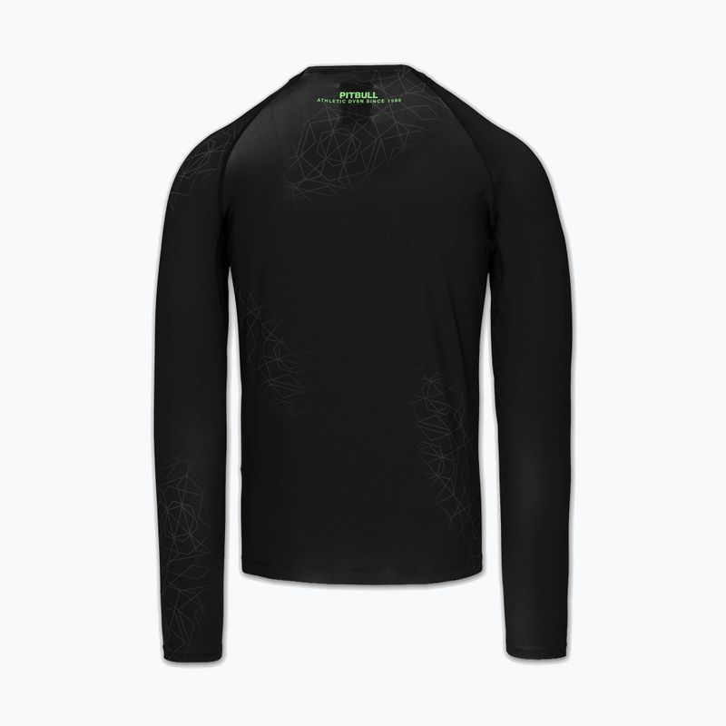 Rashguard cu mânecă lungă pentru bărbați Pitbull Ray Rashguard fluo green 4