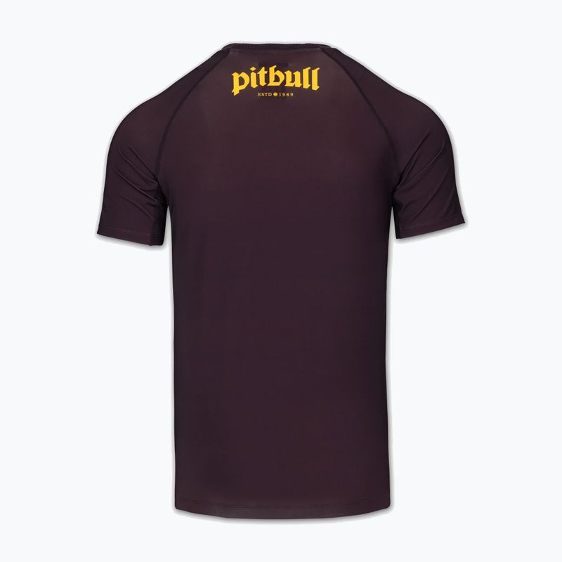 Tricou pentru bărbați Pitbull Rashguard Logo Palms brown 4