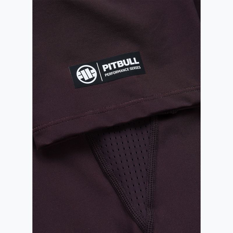 Tricou pentru bărbați Pitbull Rashguard Logo Palms brown 8