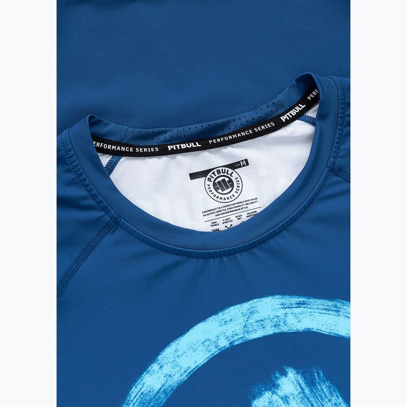 Tricou pentru bărbați Pitbull Rashguard Logo Palms blue 5