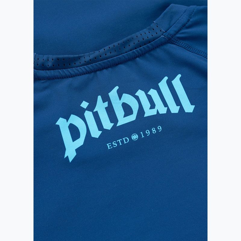 Tricou pentru bărbați Pitbull Rashguard Logo Palms blue 7