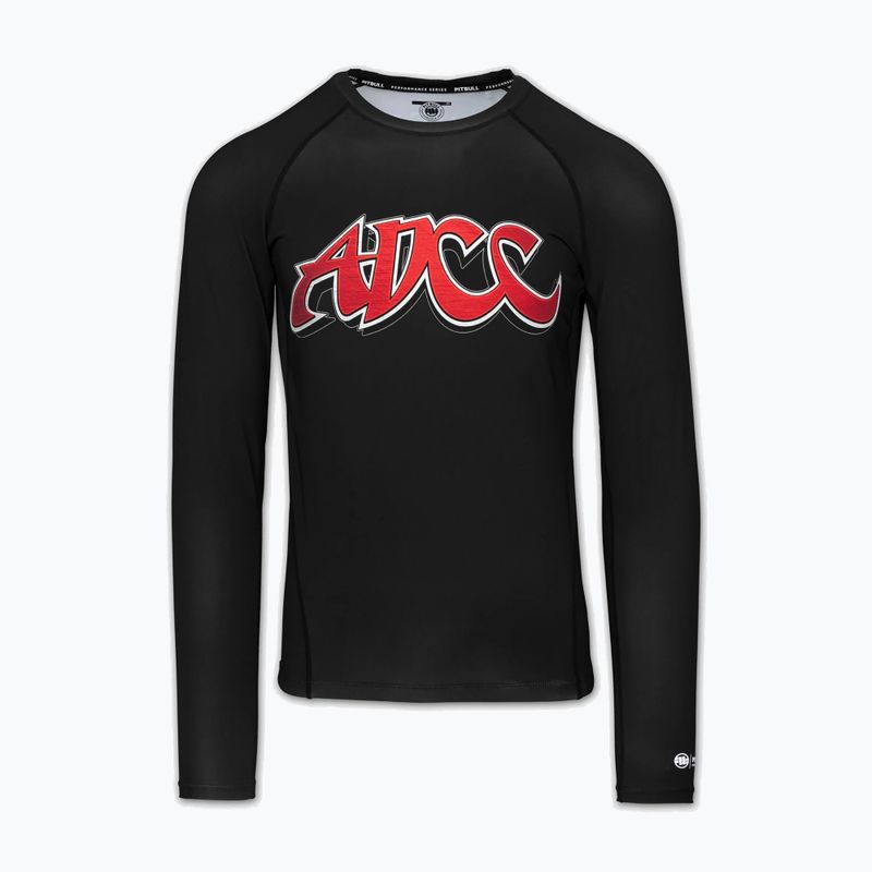 Rashguard cu mânecă lungă pentru bărbați Pitbull ADCC Rashguard black 3