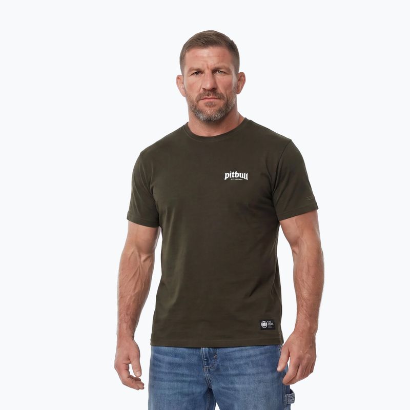 Tricou pentru bărbați Pitbull O'Side Small dark green
