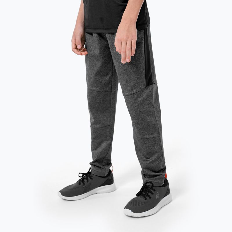 Pantaloni de antrenament pentru copii 4F HJZ22-JSPMTR001 gri