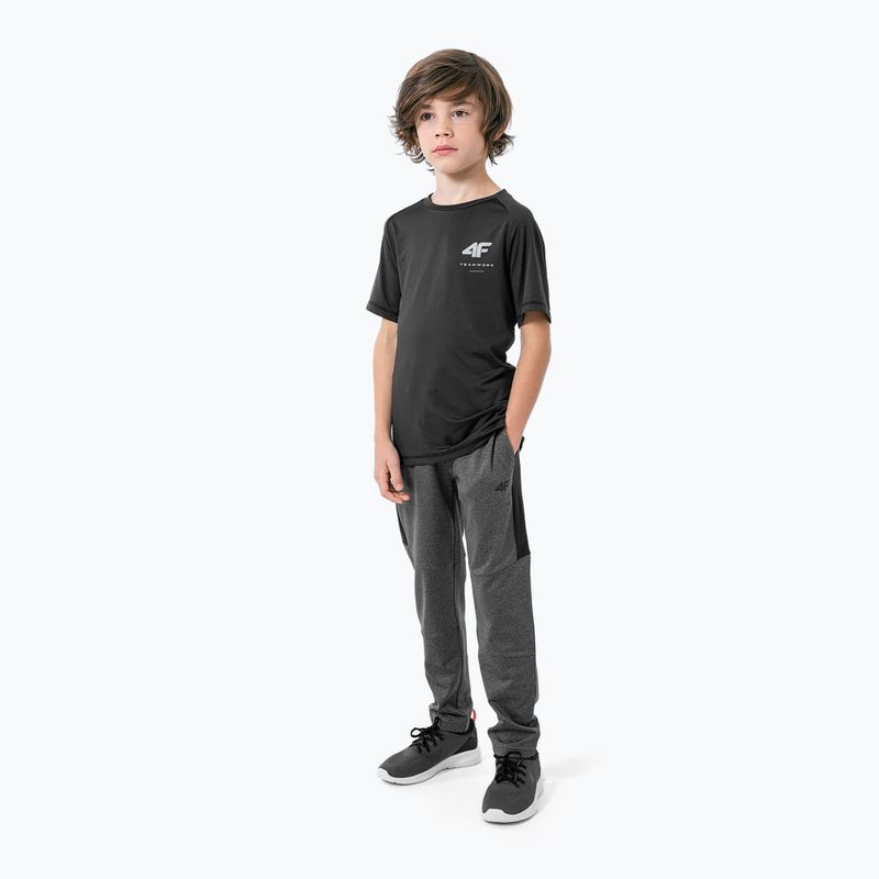Pantaloni de antrenament pentru copii 4F HJZ22-JSPMTR001 gri 2